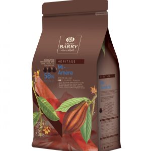 Cacao Barry Mi Amere Dark Chocolate Pistoles 58%   11 lbs