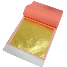 Divine Specialties Gold Leaf 23.75 kt Edible 3.5" x 3.5"  (25 sheets)