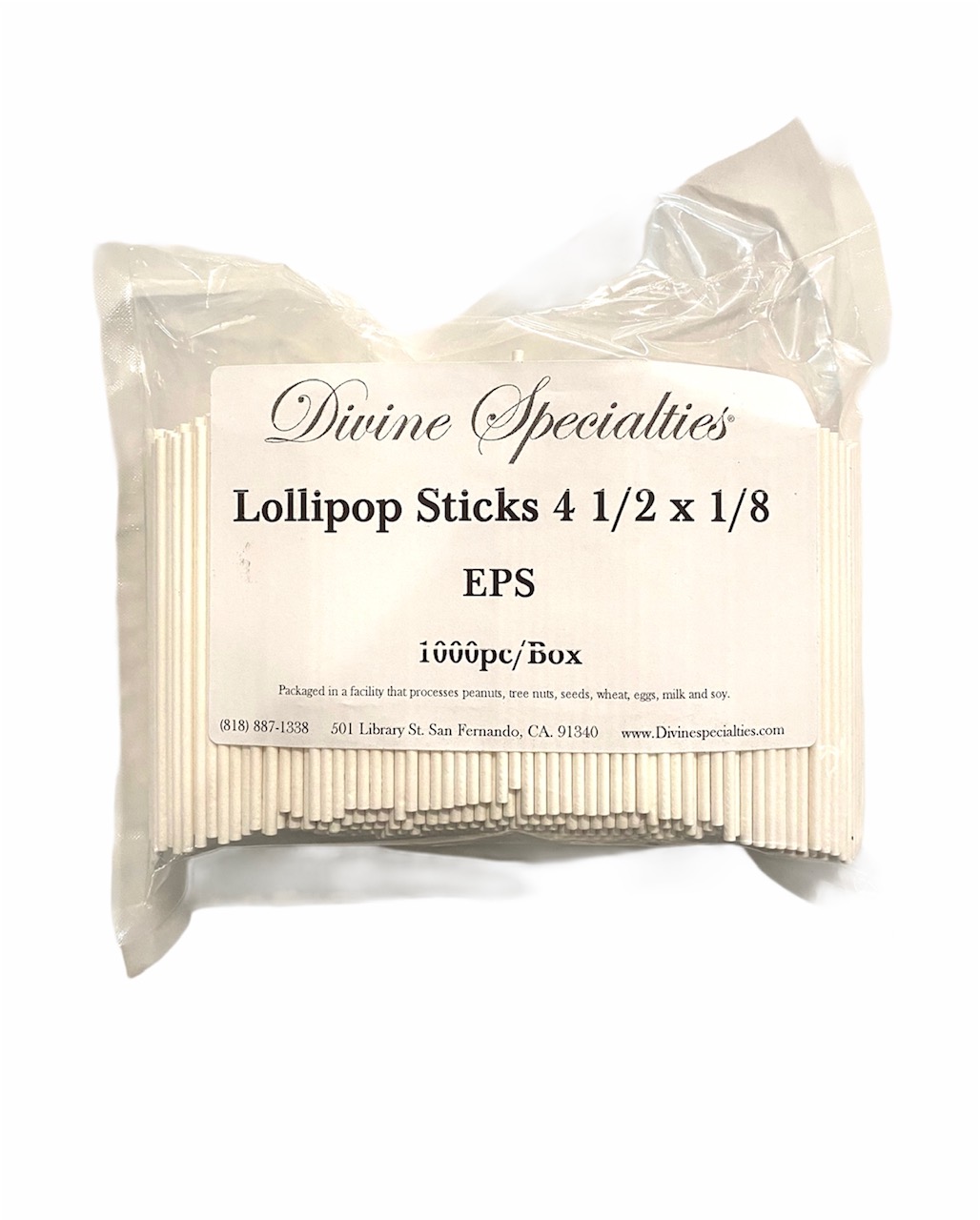 Lollipop Sticks 4 1/2 - 1,000 pieces - Divine Specialties