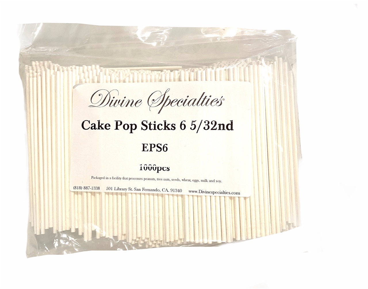 Cake Pop Sticks 6x5/32nd - 1000 pieces - Divine Specialties