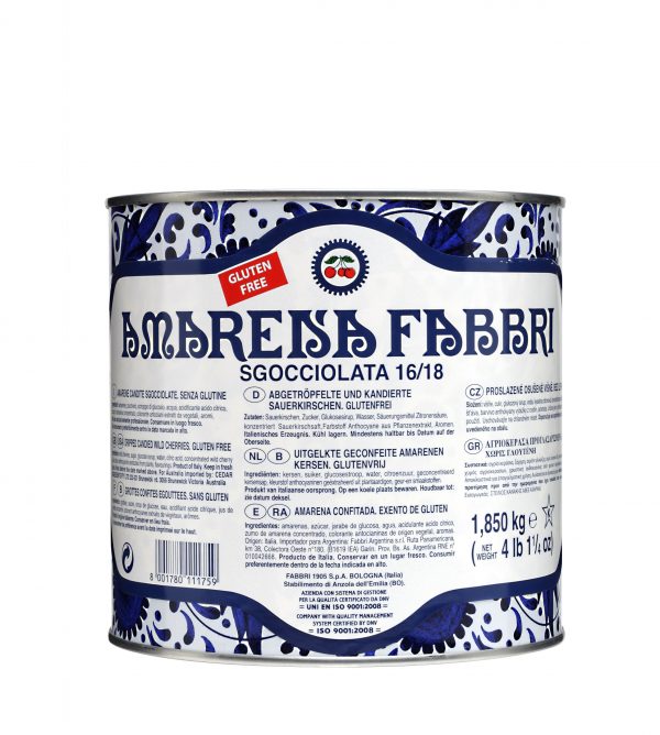 Fabbri Amarena Cherries - 16 / 18 - Drained  4.1 lbs