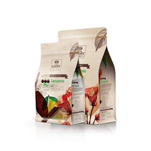 Cacao Barry Tanzanie Dark Chocolate Pistoles 75%  5.5 lbs (Repacked)