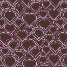 L3003 Chocolate Transfer Sheets - Pink Hearts - Pack of 20 Sheets 