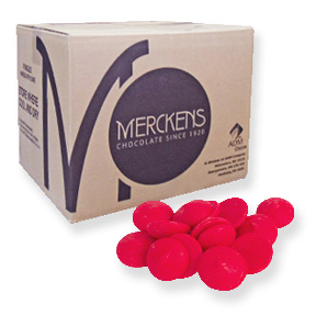 Merckens Red Chocolate Melts  Merckens Chocolate - Confectionery House