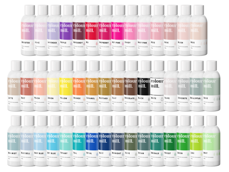 Colour Mill - Oil Blend Coloring - Original 34 Colors Included - 100 mL  each - Divine Specialties