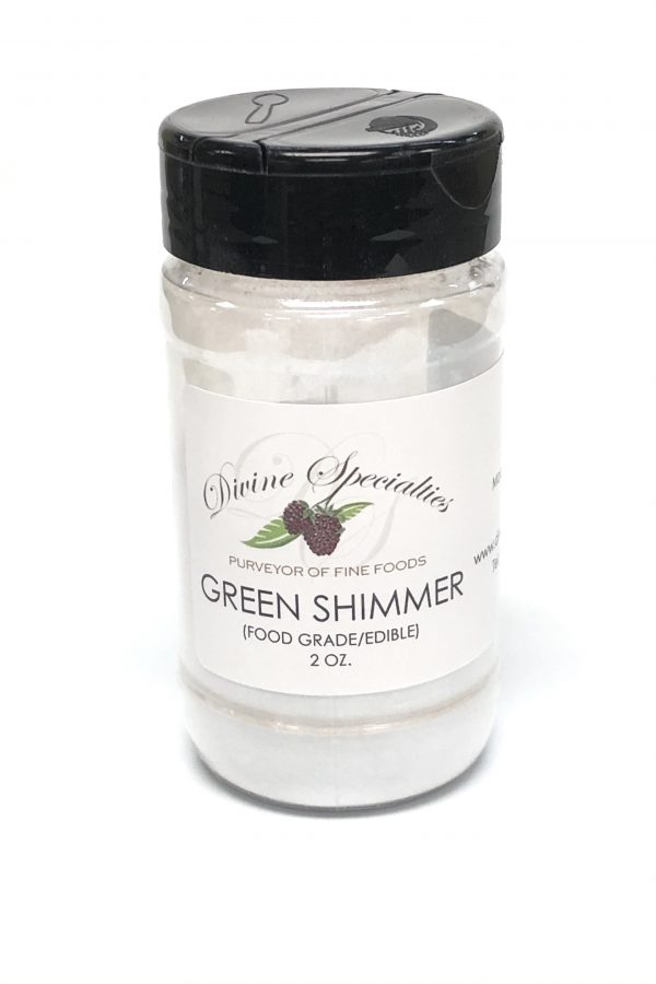 Divine Specialties Green Shimmer Luster Dust (Edible) - 2 oz.