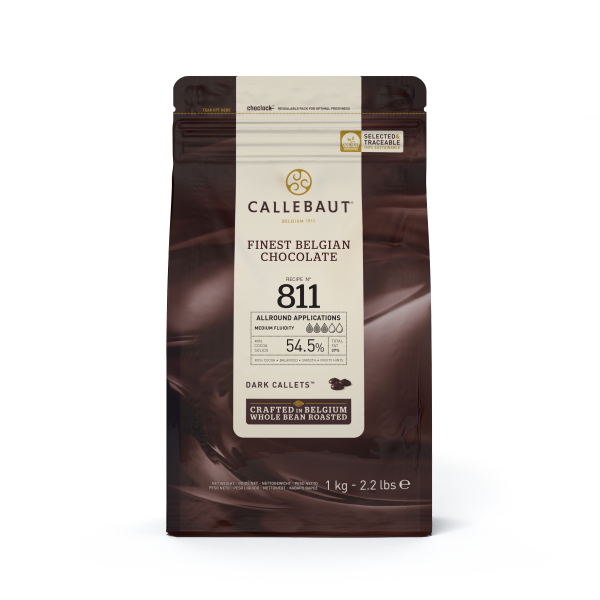 Callebaut Dark Chocolate Discs 54% 2.2lbs (Repacked)
