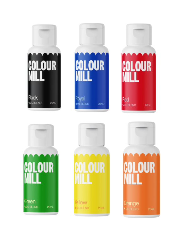 Colour Mill - Oil Blend Coloring - PRIMARY COMBO PACK - 20 ml - 6 Colors