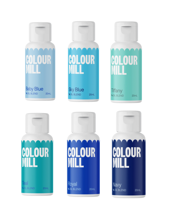 Colour Mill - Oil Blend Coloring - BLUE COMBO PACK - 20ml - 6 Colors