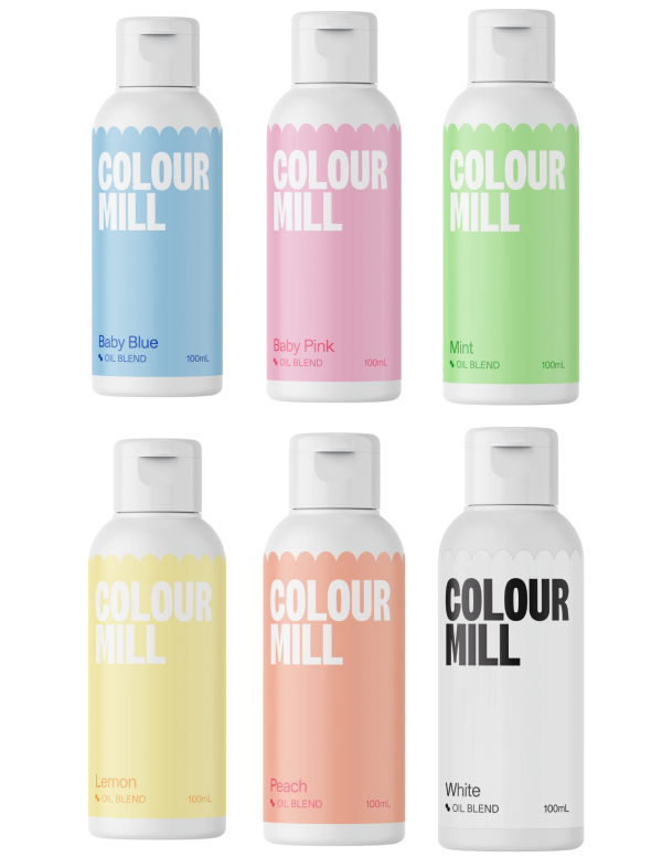 Colour Mill - Oil Blend Coloring - PASTEL COMBO PACK - 100ml - 6 Colors