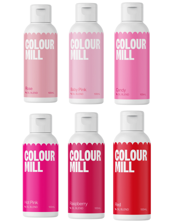 Colour Mill  - Oil Blend Coloring - PINK COMBO PACK - 100ml - 6 Colors