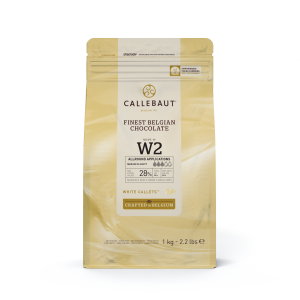 Callebaut W2 White Chocolate Discs 28% 2.2 lbs (Repacked)
