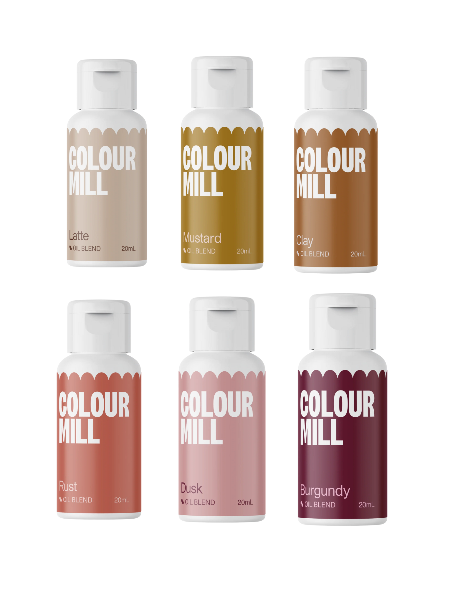 Colour Mill - Oil Blend Coloring - DESERT COMBO PACK - 20ml - 6 Colors -  Divine Specialties