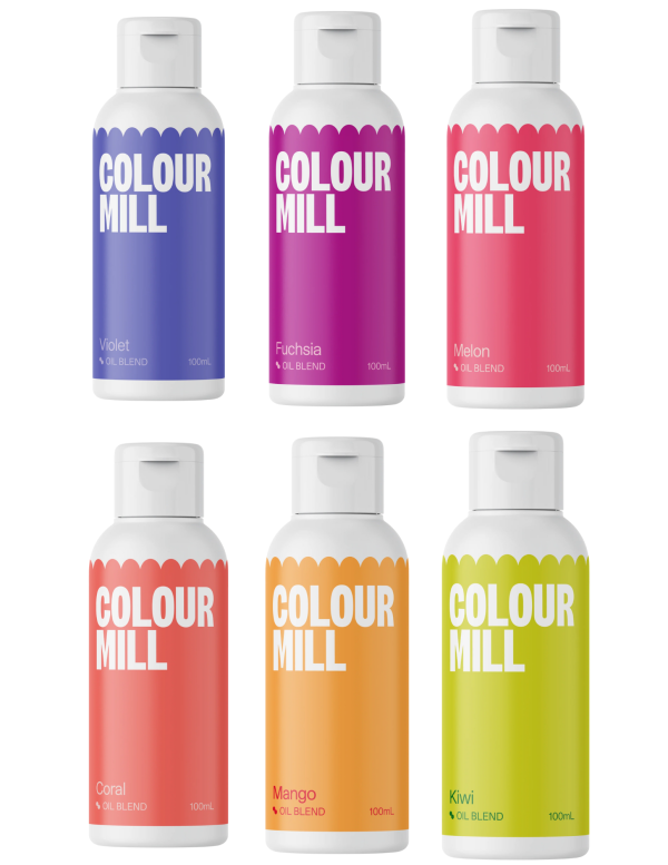 Colour Mill - Oil Blend Coloring -  Tropical Combo Pack - 100ml - 6 Colors