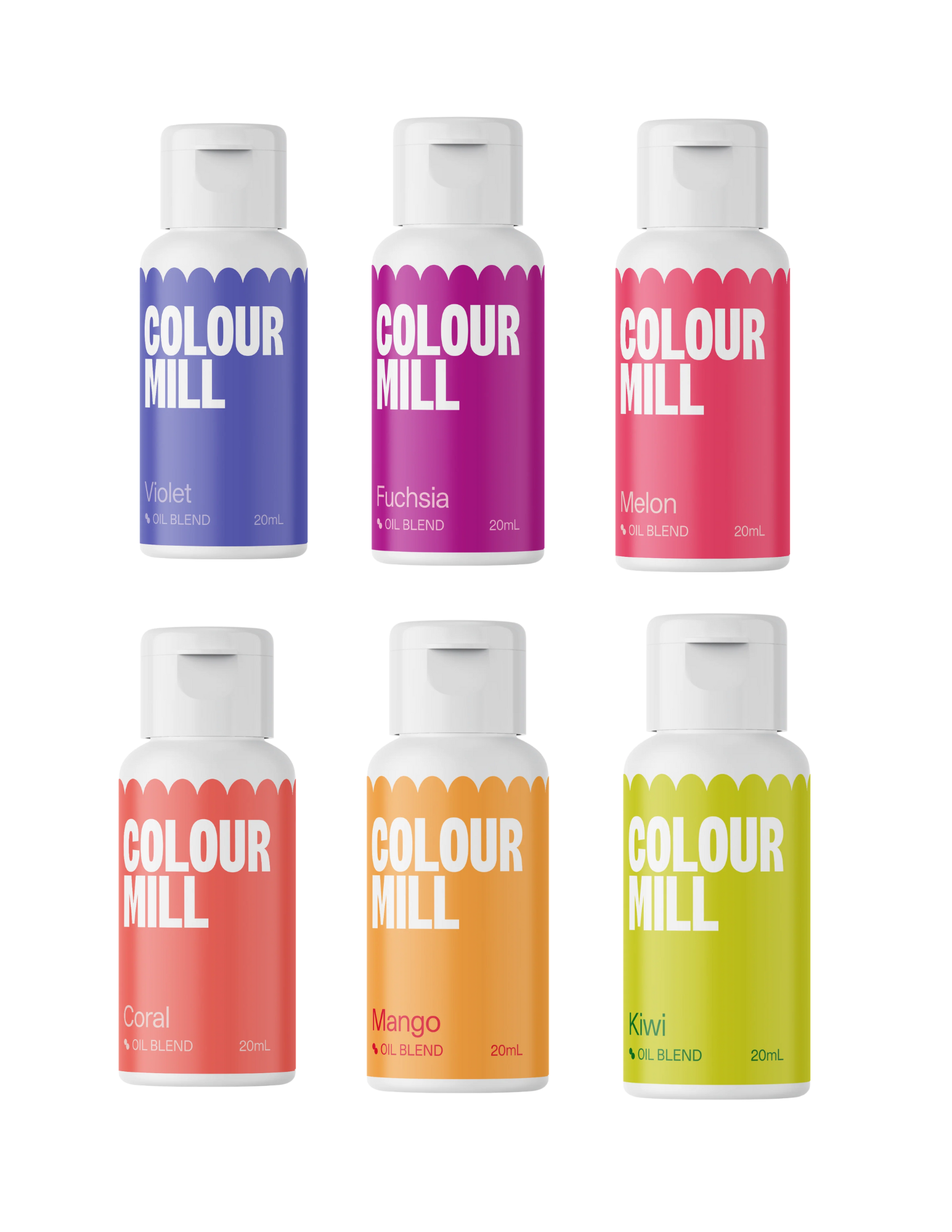 Colour Mill - Oil Blend Coloring - Tropical Combo Pack - 20ml - 6 Colors -  Divine Specialties