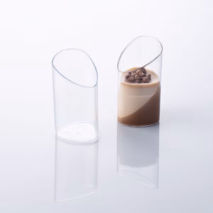 Slanted Style Plastic Cup - 100pcs 2.7 oz
