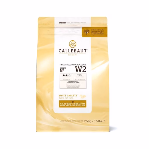 Callebaut W2 White Chocolate Callets 28% 5.5lbs