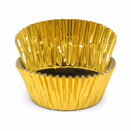 Foil Cups Greaseproof (500 pc) 2" x 1 1/8" (Gold/Silver)