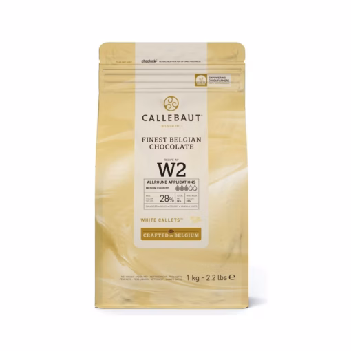 Callebaut W2 White Chocolate Callets 28% 2.2 lbs (Repacked)