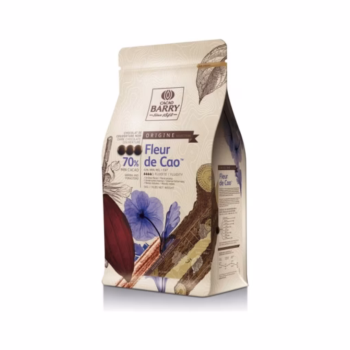 Cacao Barry Fleur De Cao Dark Chocolate Pistoles 70% 5.5 lbs
