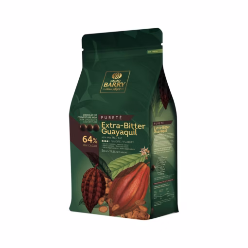 Cacao Barry Guayaquil Dark Chocolate Pistoles 64% 11 lbs