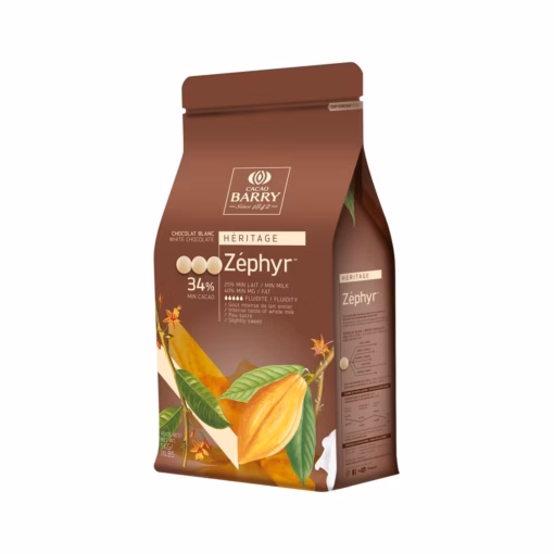 Cacao Barry Zephyr White Chocolate Pistoles 34%