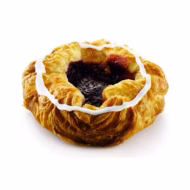 Large Raspberry Crown Danish - 3.2 oz (frozen)   48 pc