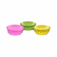 Glassine Cups 3 Colors w/Gold Design - Round 1 3/8in x 3/4in  1000 pcs