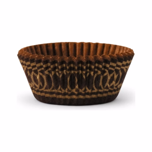 Glassine Cups Brown w/Gold Design - 1000 pcs