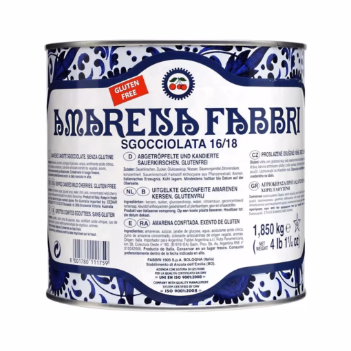 Fabbri Amarena Cherries - 16 / 18 - Drained 4.1 lbs