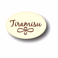 “Tiramisu” White  Chocolate Oval Label 280 pcs